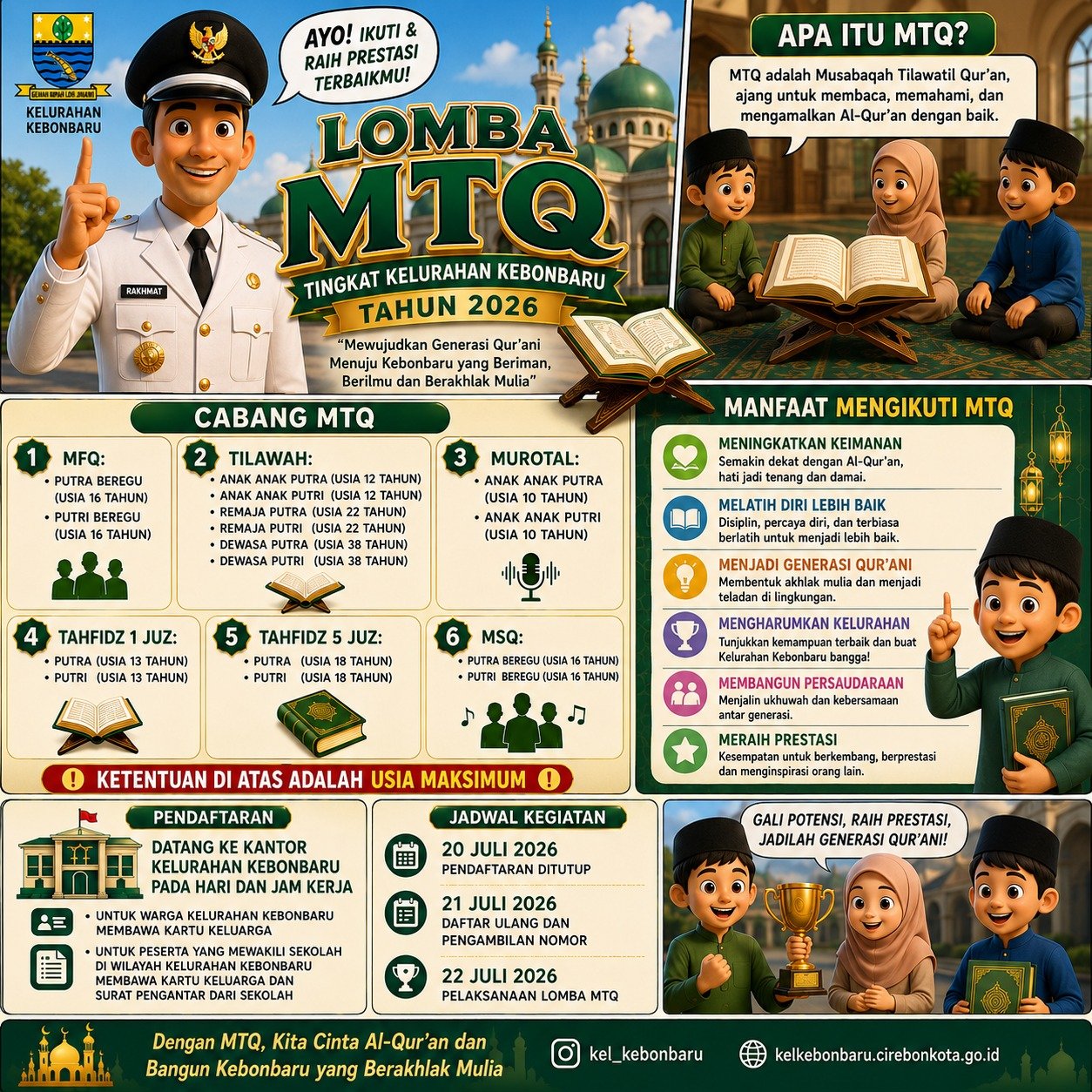 AYO IKUTI LOMBA MTQ TINGKAT KELURAHAN KEBONBARU 2026
