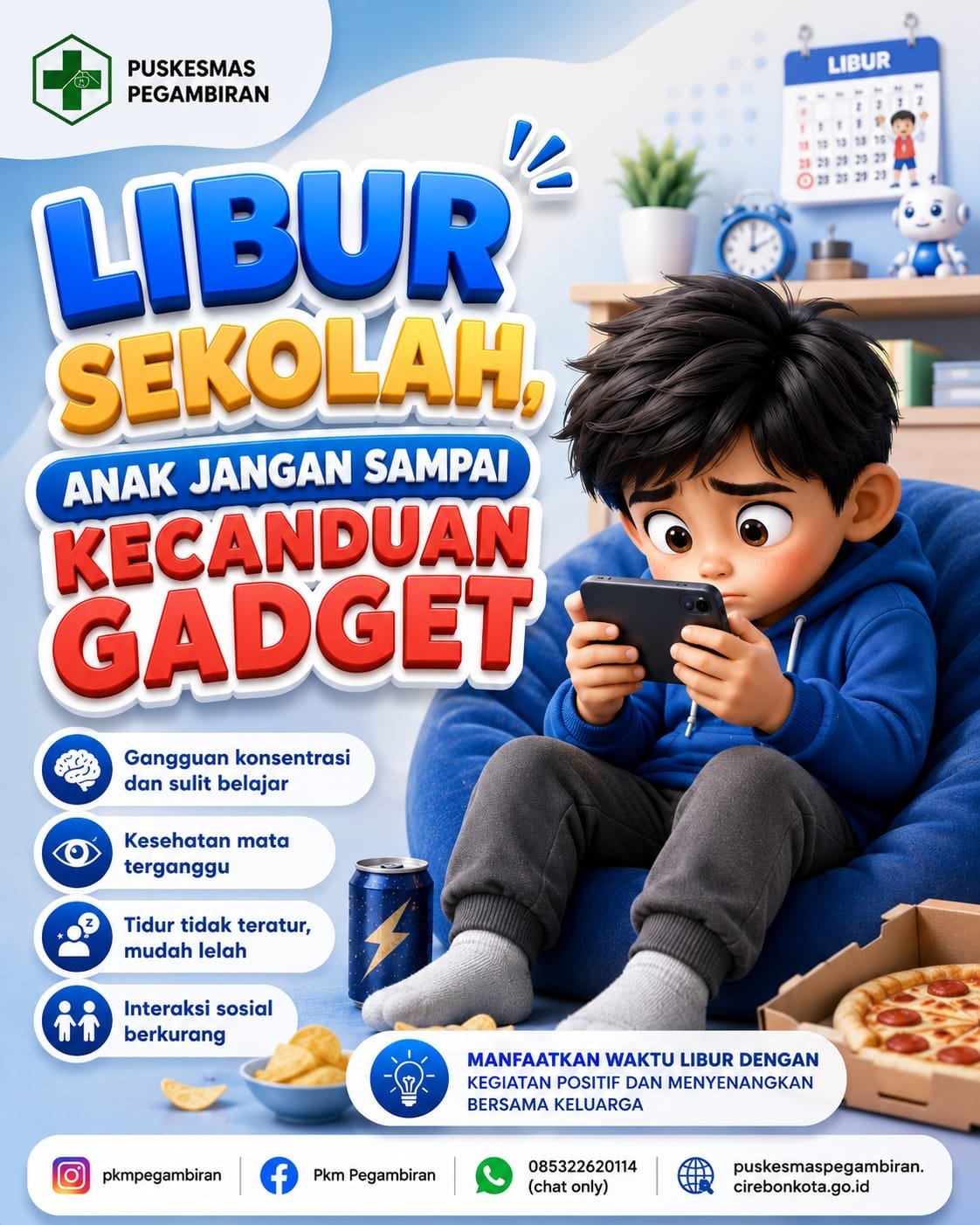 LIBUR SEKOLAH ANAK JANGAN SAMPAI KECANDUAN GADGET
YUK AYAH BUNDA, SAATNYA BANTU ANAK AGAR TIDAK KECANDUAN HP